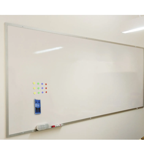 Quadro Branco Liso Magnético Reto - Lousa Profissional- Moldura Frisada