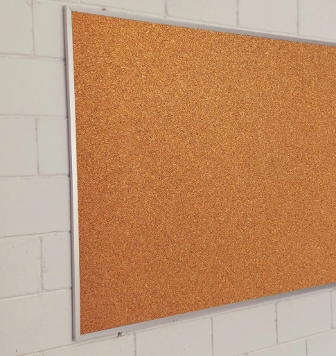 Quadro Edital de Aviso Profissional- Cortiça - Moldura de Alumínio Frisado