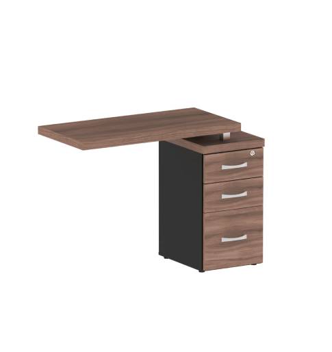 Mesa Complemento Pé Gaveteiro 03 Gavetas