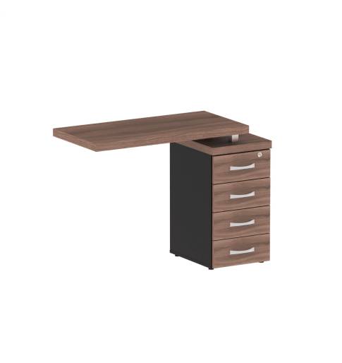 Mesa Complemento Pé Gaveteiro 04 Gavetas